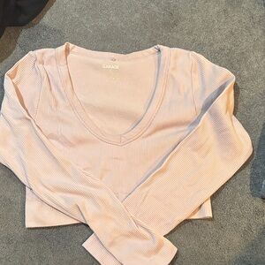 Garage Light Purple Ribbed Crop Top